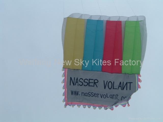 4x3M Pilot kite with a flag for advertising