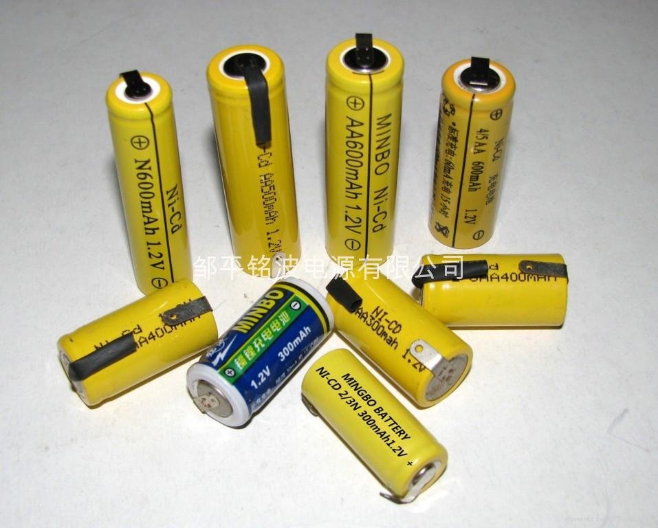 Ni-Cd  rechargeable batteries  2/3AA 400mAh 2