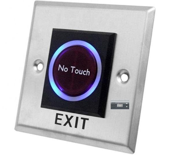 Infrared no touch exit button door switch release button