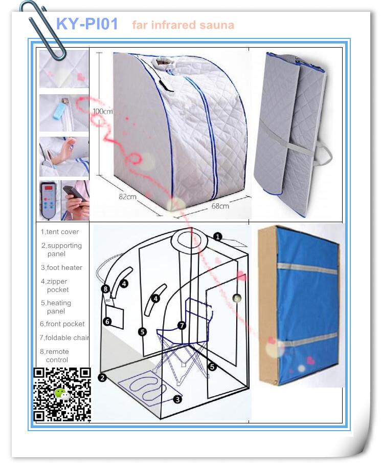 Portable far Infrared Sauna with remote control and cheap price 2