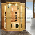 corner far infrared sauna room with combined heater made in china