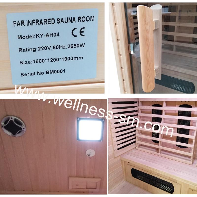 corner far infrared sauna room with combined heater made in china 2