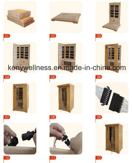 corner far infrared sauna room with combined heater made in china 4