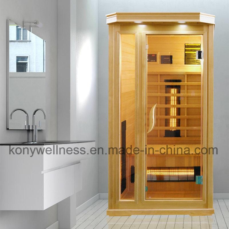 1 person far infrared sauna, big glass window