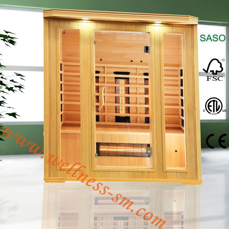 3 person sauna,big glass window