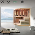 New big wood far infrared sauna,2 layer bench