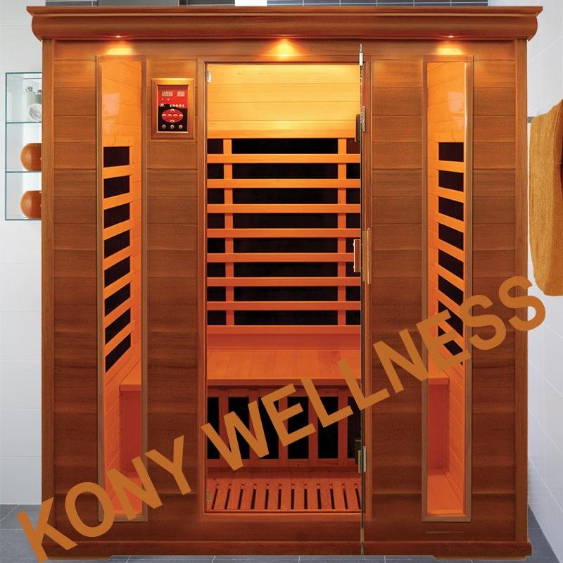 square big sauna made of canada cedar wood CE ETL
