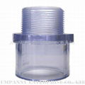 CLEAR PVC MALE ADAPTER 1