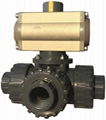 Pneumatic Tree Way Ball valve