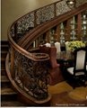 Curved wrought iron stair railings