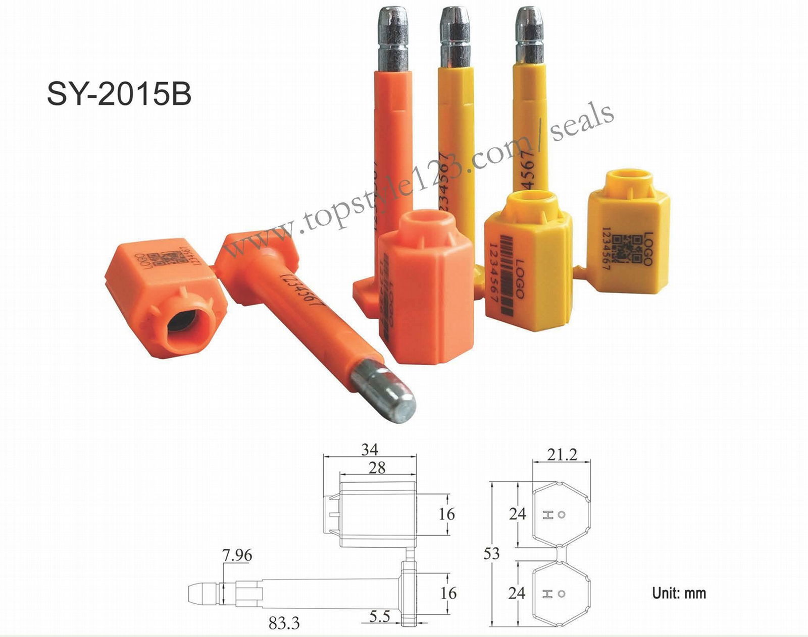 SY-2015 One-Piece High Security heavy duty container bolt seals 2