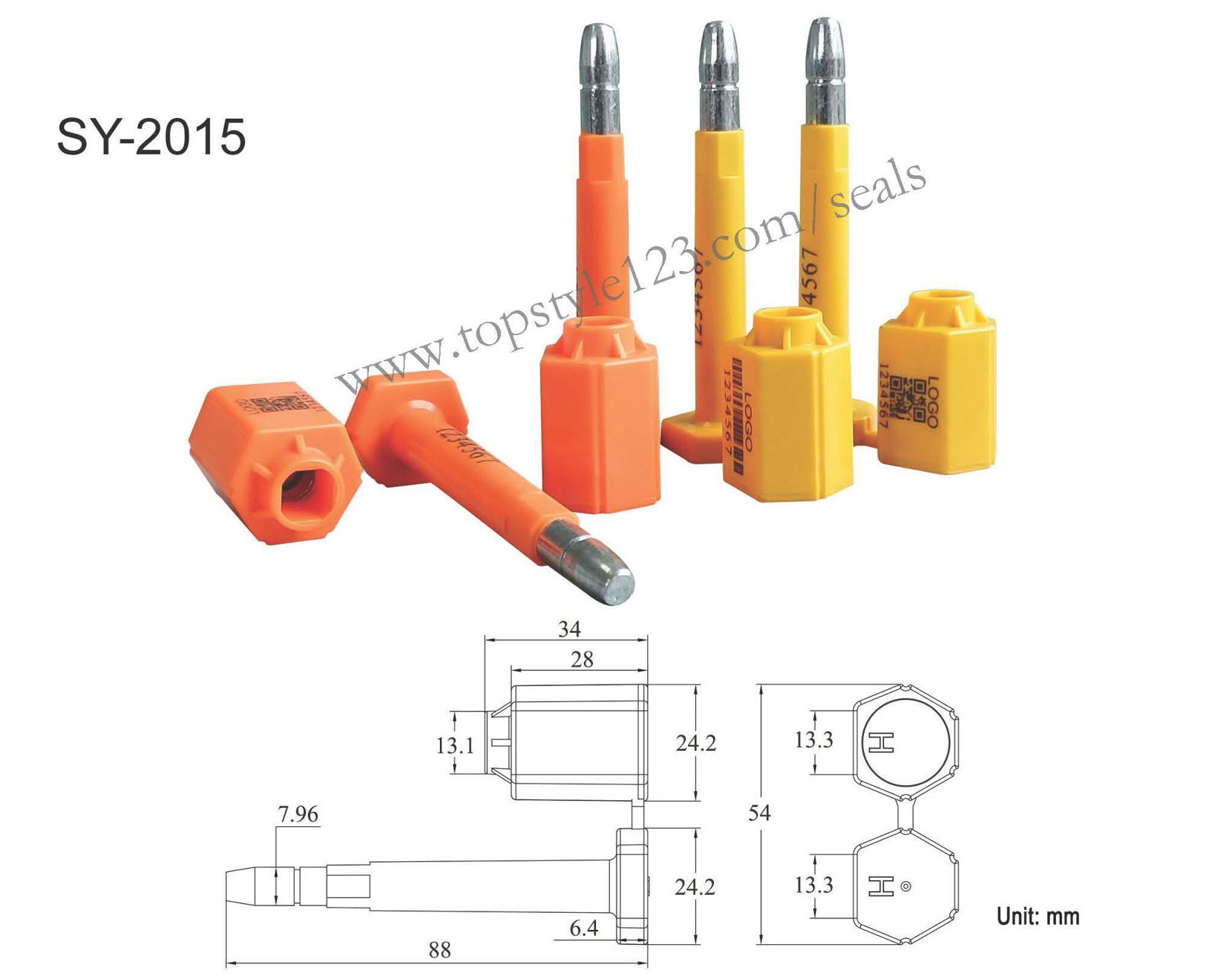 SY-2015 One-Piece High Security heavy duty container bolt seals