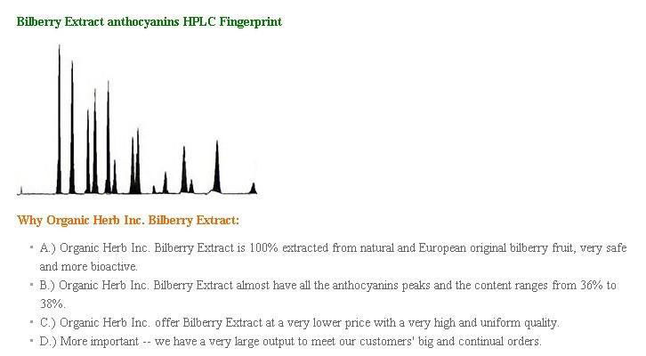 100% European original raw material bilberry extract 2