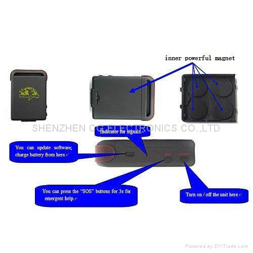 Original TK102 Mini Global GPS Tracker, 4 bands GPS/GSM/GPRS Tracking Device 4