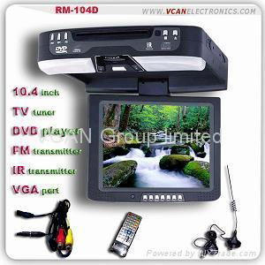 10.4 inch Car Roof Mount monitor with DVD,TV,IR,VGA