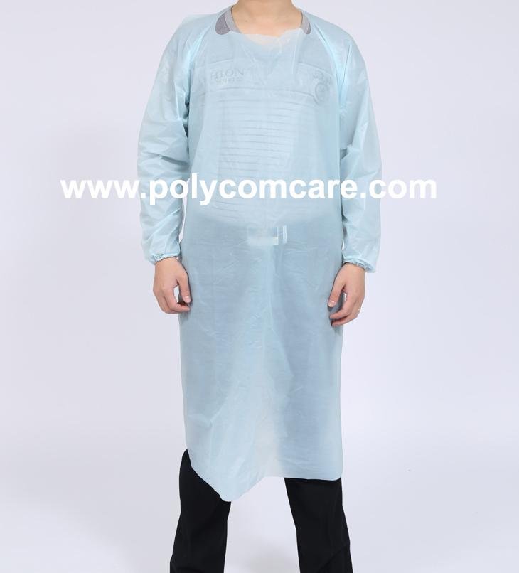 CPE/PE Elastic Cuff Style Surgical Gown  2