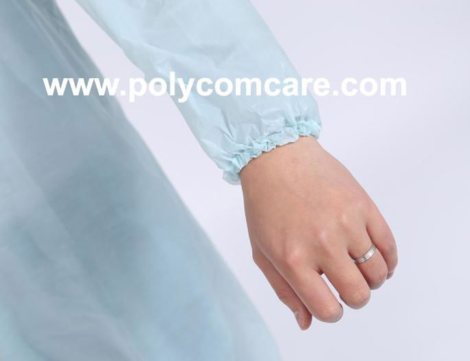 CPE/PE Elastic Cuff Style Surgical Gown  5