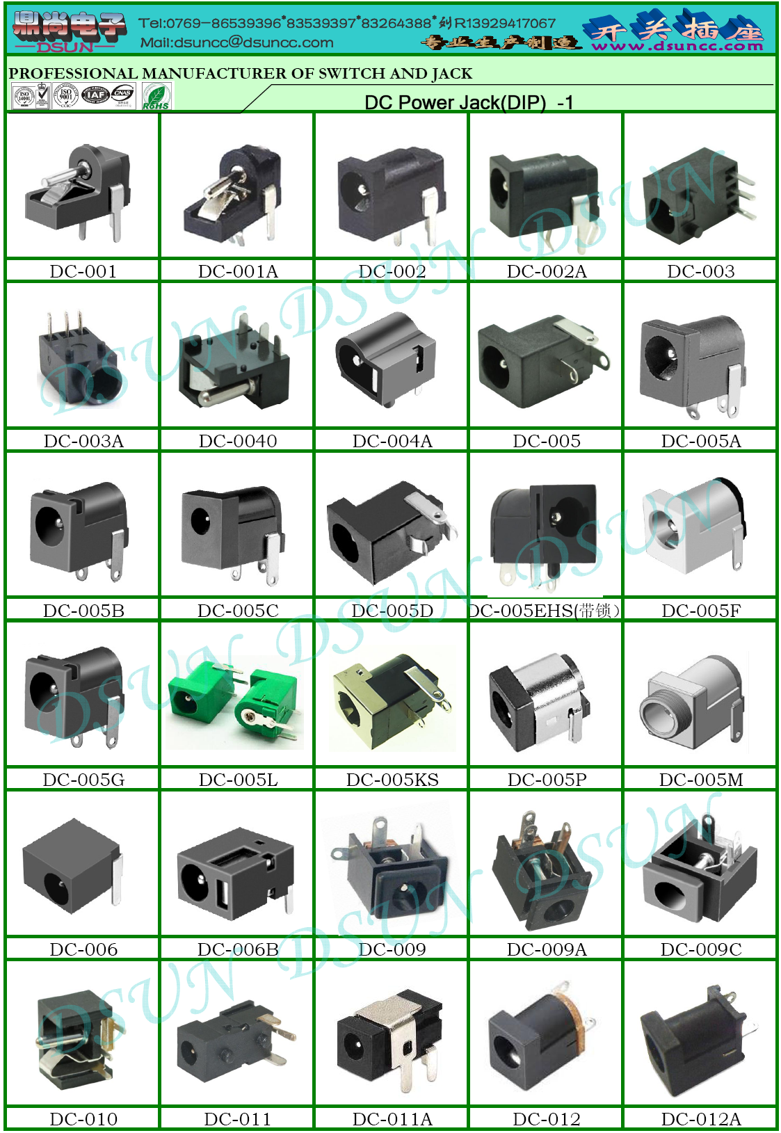 DC電源插座(貼片式+插件式)-1 3