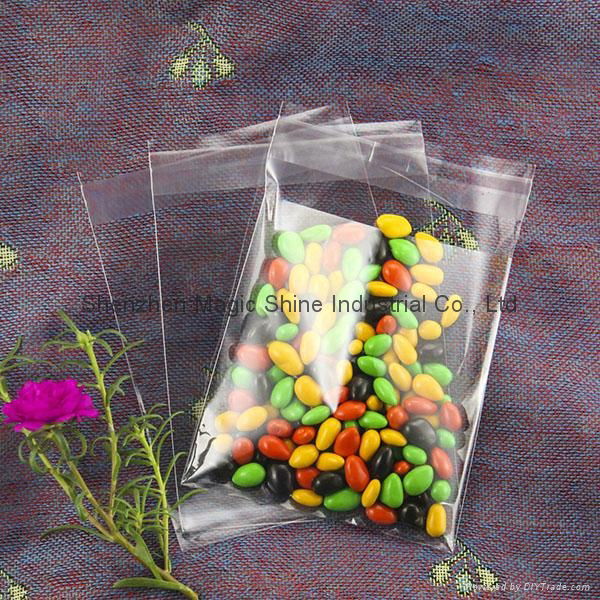 Clear cellophane bag with self seal strip plastic cello bag