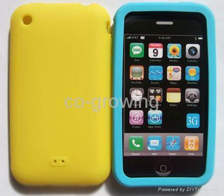 silicon skin protector case for Apple iphone 3g/3gs iphone 4、4s iphone 5 5S 5C 3