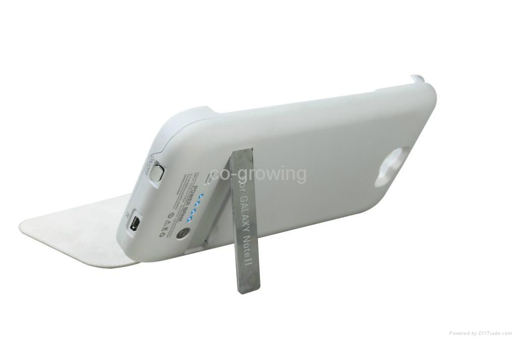 4200mah high power bank with PU leather case for Samsung Galaxy Note 2 II N7100 5