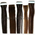 PU human hair wefts