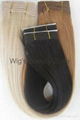 PU human hair wefts