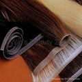 PU human hair wefts