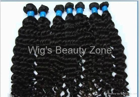 Brazilian Virgin Remy Hair Curly Wefts 18" 4
