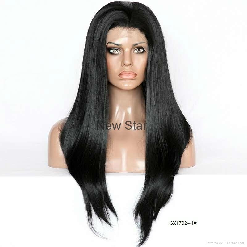 Synthetic frontal lace wigs 2