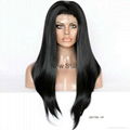 Synthetic frontal lace wigs