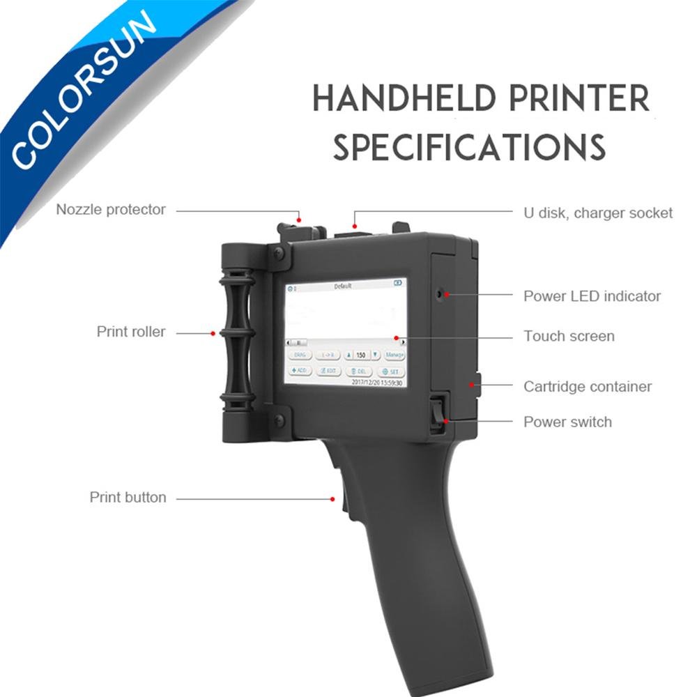Handheld inkjet Printer with Multiple country languages 4