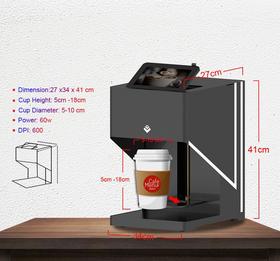 Automatic CSC4-II Fast Speed Coffee printer  with tablet print  5