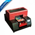 New upgraded A4 UV Flatbed Printer with 6 color(Red)
