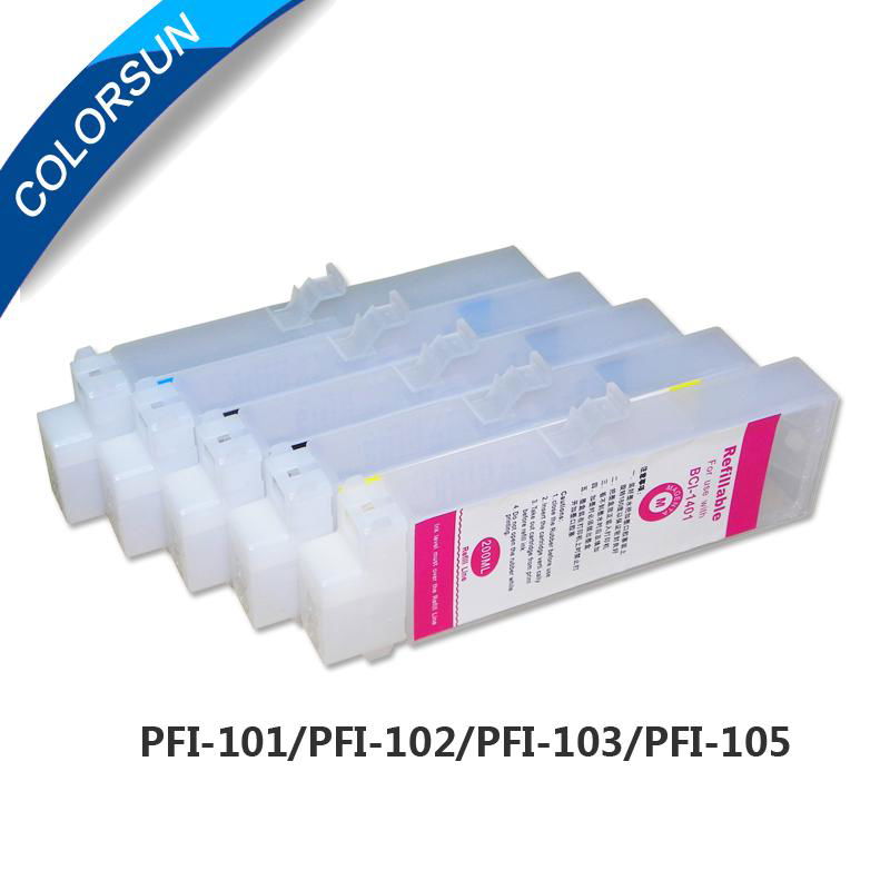 Refillable cartridges for PFI-101 250ml ink Tank 2