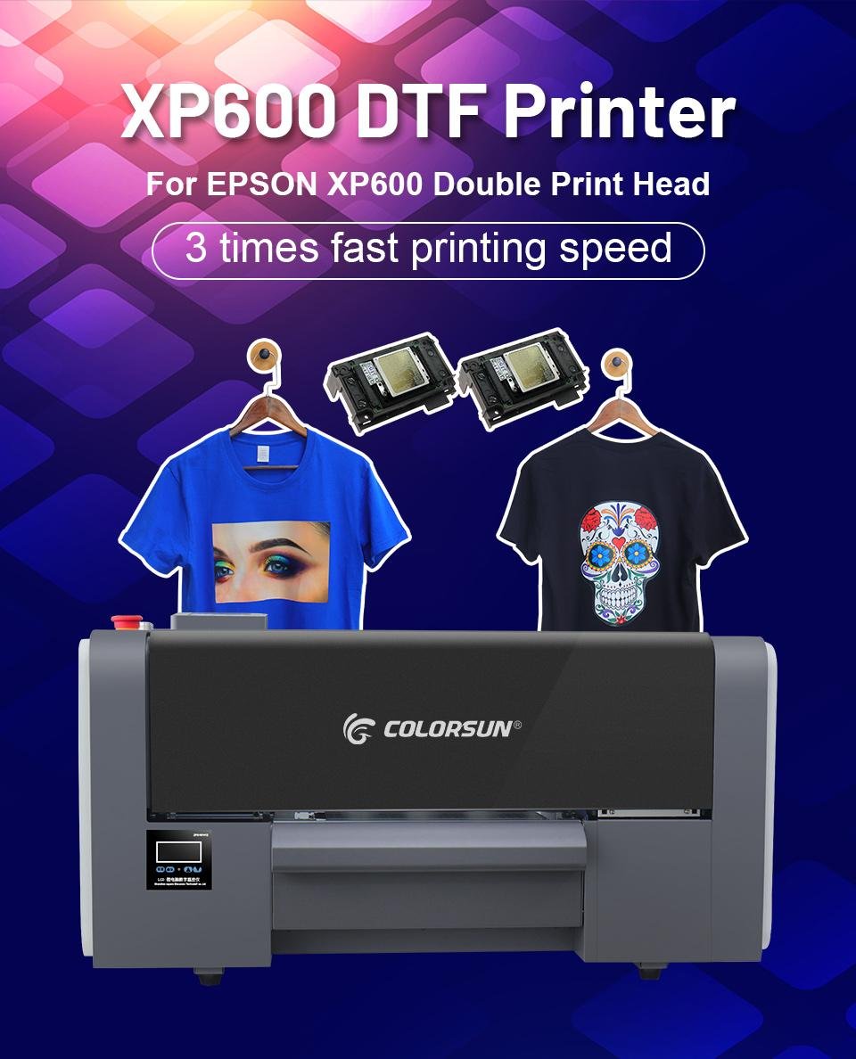  PLK XP600 DTF Transfer Printer with Roll Feeder, A3 DTF Printer  Machine for Fabric, T-Shirt, Pillow, Leather, Dark and Light Clothing :  Office Products