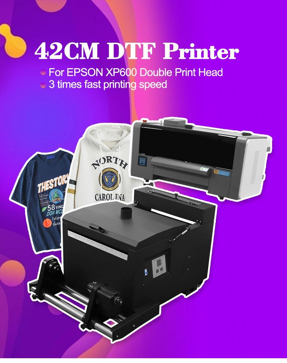 Digital printer 42 cm XP600 DTF printer with powder machine pet film printer DTF 2