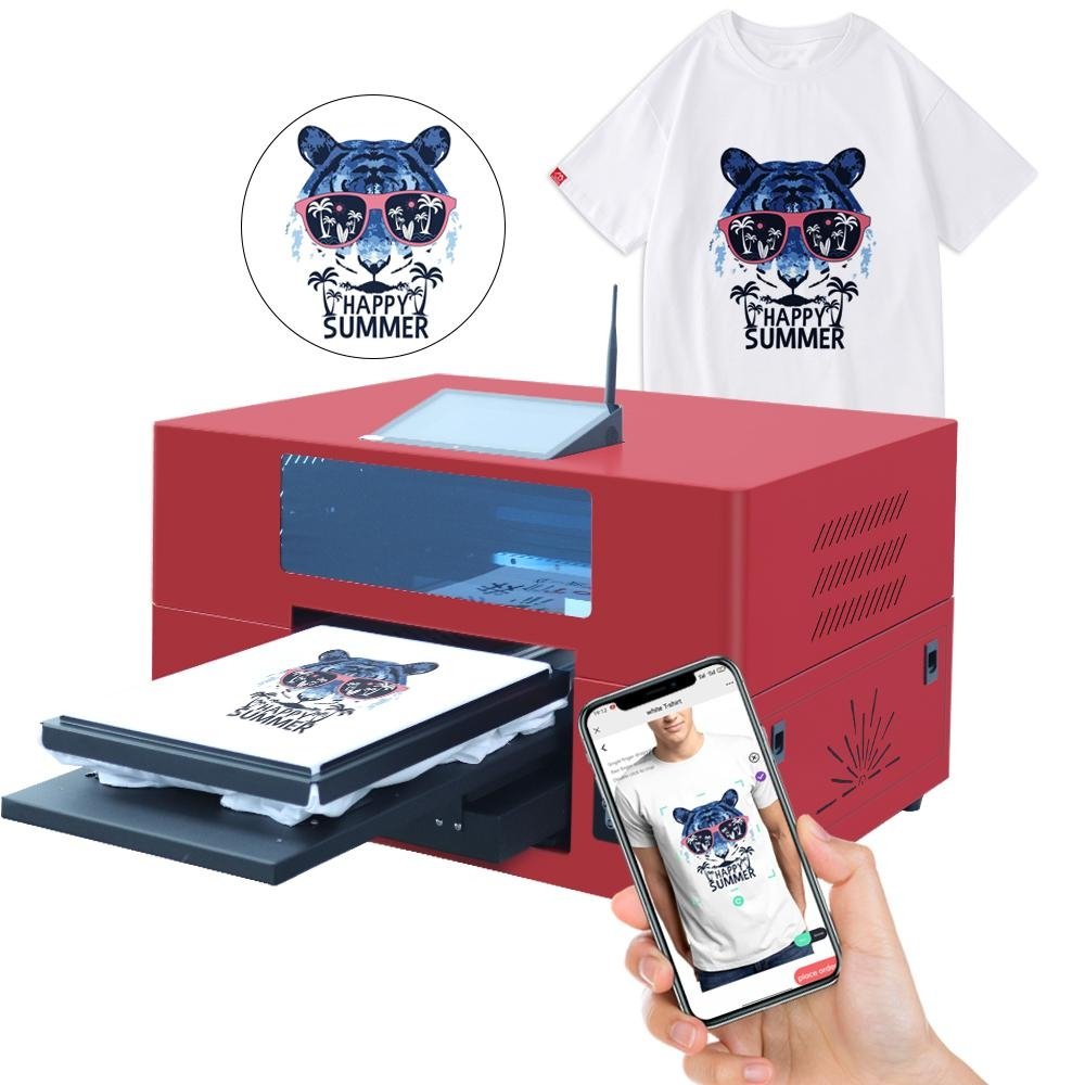 Automatic A3 DTG Printer Flatbed T Shirt Printing Machine With