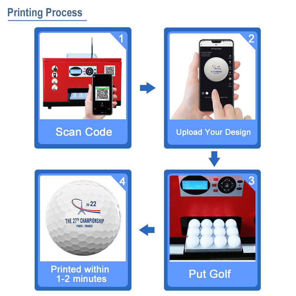 Uv Printer Mobile App Custom 12pcs Golf Balls In One Time 4