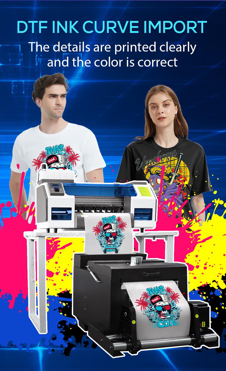 2 Head XP600 Digital DTF Printer 30cm A3 PET Film Offset T-shirt DTF Printing Ma 5