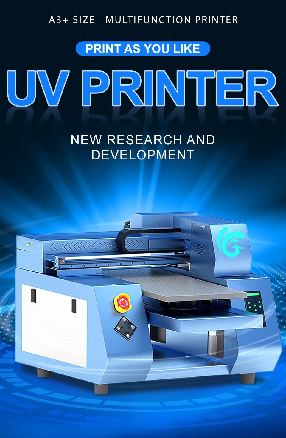 A3 UV 3047 Pro 喷墨打印机，带白墨搅拌 A3 UV 打印机 2