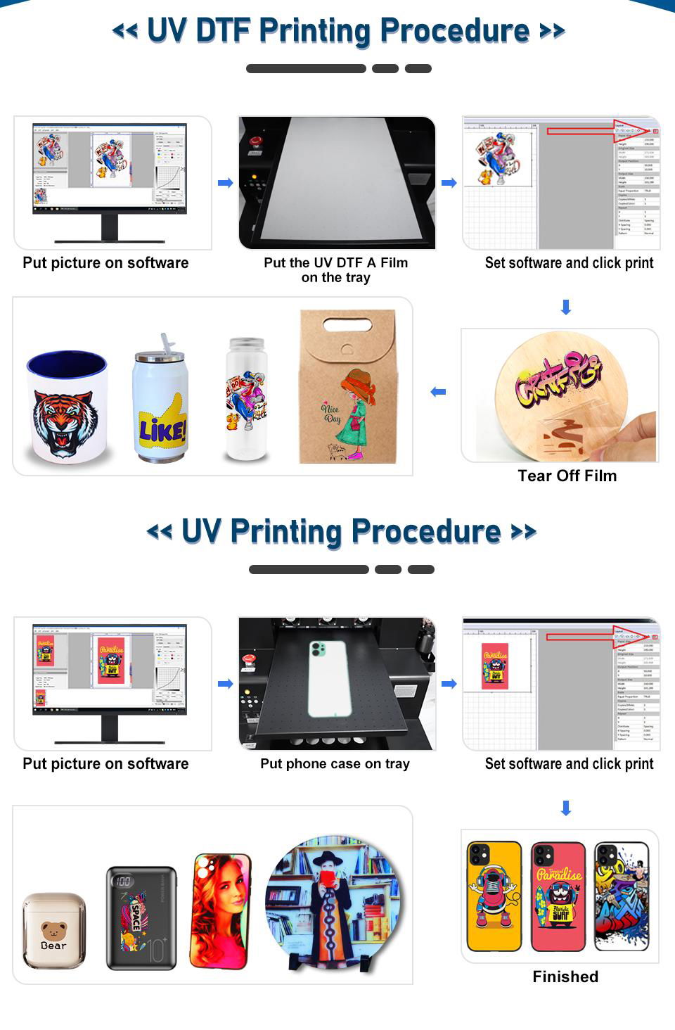 A3 尺寸 3250 塑料手機殼亞克​​力金屬多功能 uv 打印機價格 5