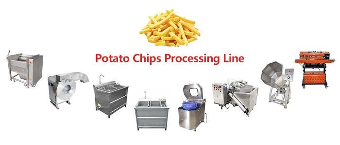 Commercial Small Type Potato Chips Making Machine French Fries Production Line 2