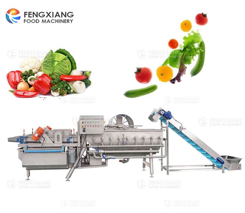 vegetable salad cutting washing drying machines processing line wholesale 2