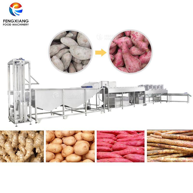 Potato Production Line Ginger Washing Line Vegetable Washing Drying Machine