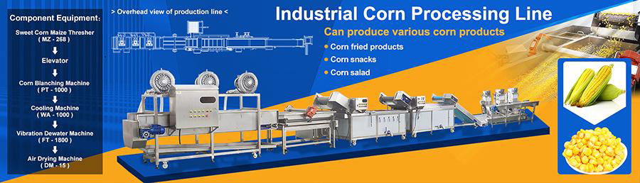 Industrial Sweet Corn Thresher Peeling Blanching Washing Dewatering Drying Produ 3