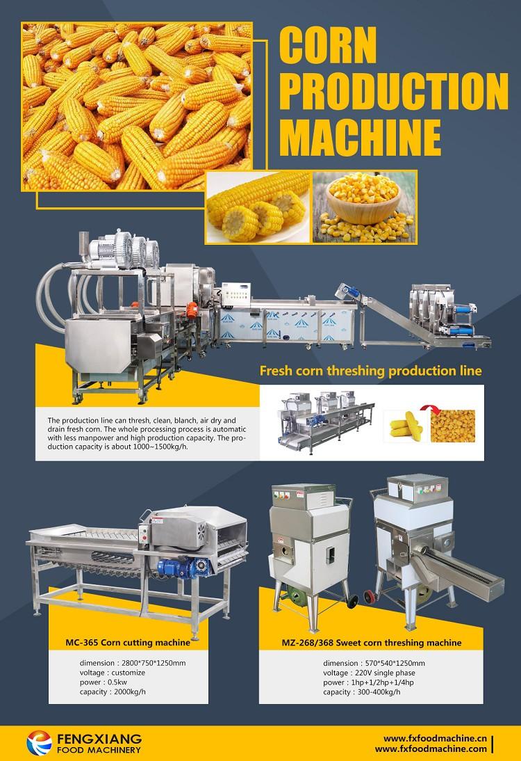 Industrial Sweet Corn Thresher Peeling Blanching Washing Dewatering Drying Produ 4