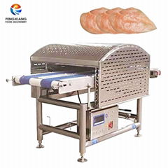 Double track chicken breast meat slicer machine