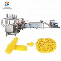 Industrial Sweet Corn Thresher Peeling Blanching Washing Dewatering Drying Produ