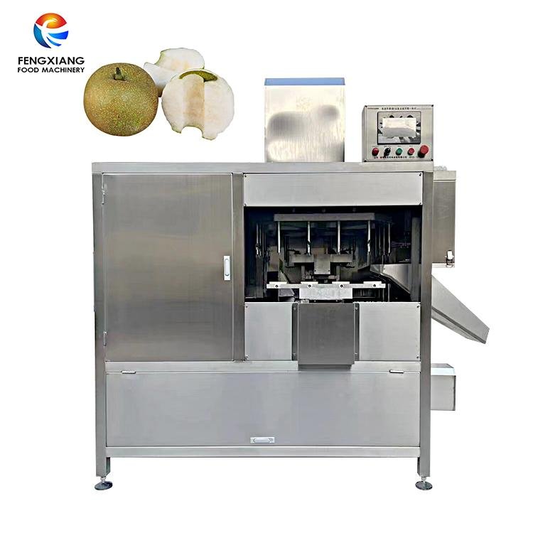 Apple (pear) peeling, nucleating and opening machine